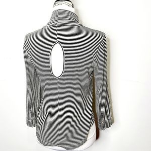 FREE PEOPLE WE THE FREE Striped Mock Neck Top